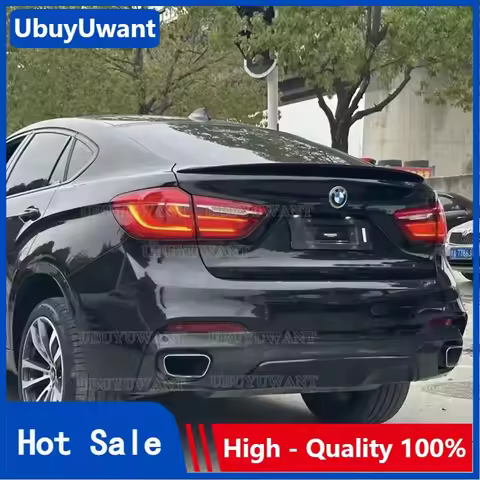 Car Styling ABS X6 F16 2015-2019 Rear Spoiler Trunk Wing For BMW X6 F16 M-Performance Style