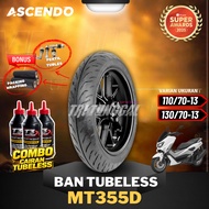 ASCENDO MT355D TUBELESS TYRE (110/70-13 / 130/70-13) Ring 13 NMAX AUTOMATIC MOTORCYCLE TIRES NMAX TI