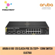 Aruba 6100 12G Class4 PoE 2G/2SFP+ 139W Switch 2x ports 10/100/1000BASE-T Ports 2x1G/10G SFP ports 2
