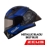 ZEUS ZS-826 METALLIC BLACK/BK27 BLUE