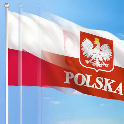 Candiway White eagle Poland flag Flag Poland for Decoration