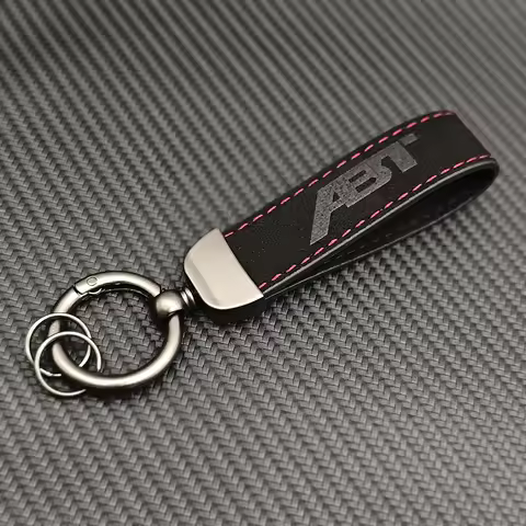 Suede Leather Car Keychain ABT Logo Keyring For Audi A1 A2 A3 A4 A5 A6 A7 A8 Q2 Q3 Q5 Q7 Q8 TT B6 B7