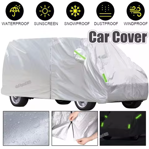1pcs 5.2M Waterproof Car Cover Suitable For Volkswagen Transporter T3/T4/T5/T6 Campervans Rainproof 