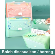 Beg beg harmonika beg simpanan kertas peperiksaan beg kertas peperiksaan berkelas 13 kapasiti besar 