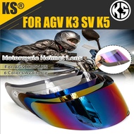 หมวกกันน็อค Visor สำหรับ AGV K5 K3 SV หมวกกันน็อครถจักรยานยนต์โล่ชิ้นส่วนเดิมแว่นตาสำหรับ Agv K3 Sv K5หมวกกันน็อครถมอเตอร์ไซด์เลนส์เต็มใบหน้า