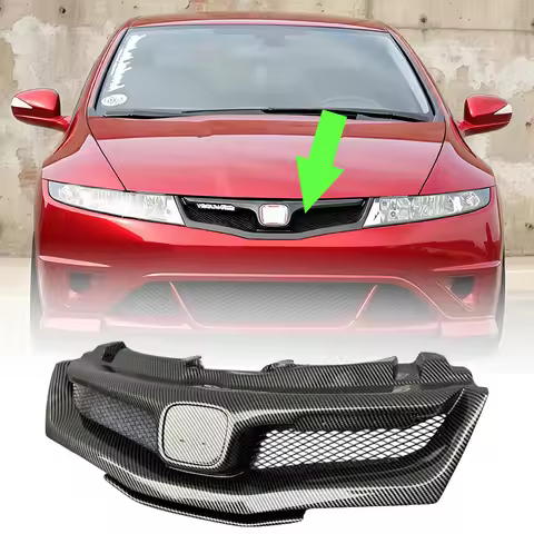 Front Grille Mesh EU Version For 2007-2011 Honda Civic FN2 Type R 3 Door Automobiles Accessories Ext