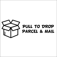 Sticker Pull To Drop Parcel & Mail