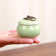 Iwishan Mini Ceramic Small Color Glaze Copper Buckle Sealed Tea Paste Pill Fragrance Powder Storage 
