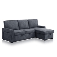 Furniture Direct JUNE 3 Seater Storage Sofa Bed-Grey