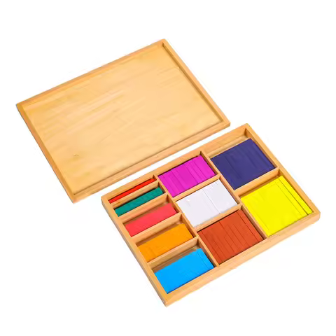 Montessori Colored Counting Bars Fractional box Montessori Math mathematics Eductional Materials Lea