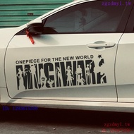 CSV7 C5Q1 4XO5 Creative One Piece Car Sticker Luffy Anime Sticker ONEPIECE New World Cover Side Door