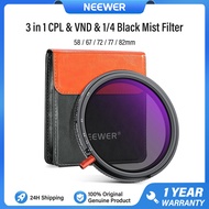 NEEWER 3 in 1 Camera Lens Filter Bộ lọc ND2-32 & CPL & 1/4 Black Diffusion Black Mist có thể thay đổ