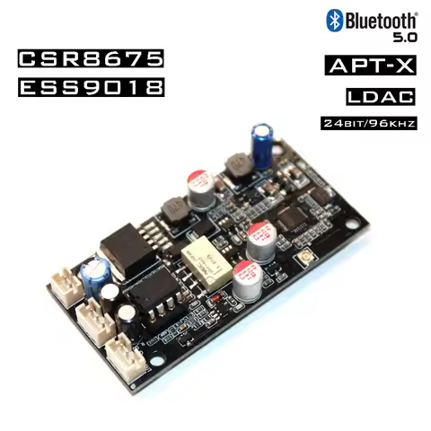 APTX HD QCC5125 Wireless Adapter Bluetooth 5.1 Receiver Board ES9018 I2S DAC Audio Decoder Board 24B