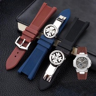 ​​​​​​​For Patek Philippe Series Nautilus 5712r-001/5711 25mm Concave Interface Black Brown Silicone