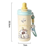 แก้วสแตนเลสสนูปปี้ สีครีม / แก้วเก็บความเย็น / Peanuts Snoopy ของแท้100%