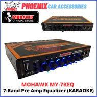 📣MOHAWK 7 Band KARAOKE Equalizer Amplifier MY SERIES ORANGE - MY - 7KEQ PRE AMP Car Audio Control SP