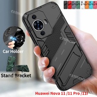 Huawei Nova 11 11Pro 2023 Shockproof Phone Case For Huawei Nova 11i 11 Nova11 Pro 4G 5G Casing 3D Armor Stand Holder Protection Bracket Hard Back Cases Cover