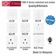 UMS 6 SERIES SWITCHES AND SOCKET OUTLET WITH SIRIM / SUIS PLUG SOCKET UMS