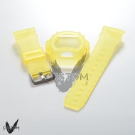 (Vcustom) DW6900 MATTE " YELLOW " BAND AND BEZEL WATCH STRAPS