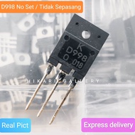 Transistor D998 K / NPN Transistor 2S D998 No set tidak sepasang ORIGINAL D 998