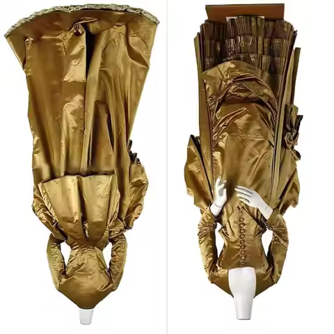 1900s Gothic Georgian Period Royal Earthly Yellow Victorian Bustle Period Dress Reenactment Ball Gow