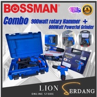 Combo - Bossman 900watt rotary Hammer + 12V Cordless battery - 2battries + 800Watt Powerful Grinder