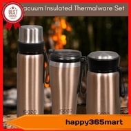 iGOZO TRIO VACUUM INSULATED THERMALWARE FLUSK TERMOS PANAS AIR DRINK TRAVEL SET