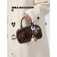 BEGOOER Original Beta Bag Niche Retro Bowling Bag Female Spring Summer New Style Large-Capacity Shou