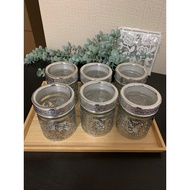 (1 Pcs) Balang Kuih Vintage Silver Glass Cookies Jar Balang Kuih Raya Bekas Kuih Canister Jar SSF