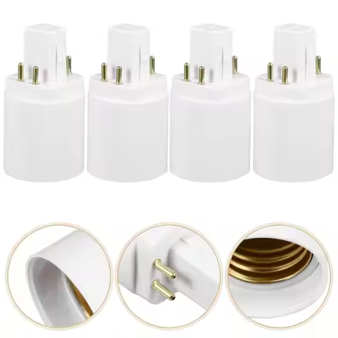 4Pcs Bulb Holder Adapter G24q to E27 Lamp Socket Converter Wide Compatibility with LED Lights Easy R