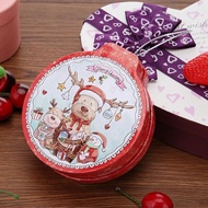 Metal Christmas Candy Gift Box Christmas Gift for Kids Santa Snowman Round Tin Candy Box Sealed Jar