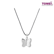 TOMEI Elfin-esque Butterfly Pendant, White Gold 750 (UPC0003BBR)