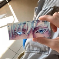 Fashion Jujutsu Kaisen Satoru Gojo The Eyes Shine Keyring Acrylic Card Pendant Backpack Hanging Keyc
