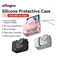 aMagisn for Insta360 GO Ultra Silicone Protective Case All-round Protection Shell Scratch-resistant 