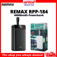 REMAX RPP-184 40000mAh Powerbank | 2.1A Fast Charging | 4 USB Port | Flash Light