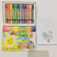 Wholesale _ [CR07] LOT OF 10 BOXES Win Q CR-07 12-Color Scented Crayons - Wholesale