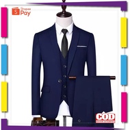 PREMIUM KOREAN STYLE MEN'S SLIMFIT 3in1 SUIT/ MEN'S SUIT MEN'S FORMAL SUIT/ MEN'S WEDDING SUIT/ MEN'