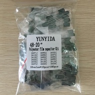 Mylar Film Capacitor Polyester Film Capacitor Assorted Kit 180pcs 18 Values 2A104J 2A332J 2A472J 2A1
