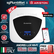 [Made In Italy] Ariston Lux Wi-Fi 15L/30L Storage Water Heater Andris Lux Wifi 15/30 Litres x sgPlumbMart