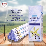 Local Seller - 1 Box of Royal Vanilla Indian Incense Joss Sticks (6 packets = 120 sticks)