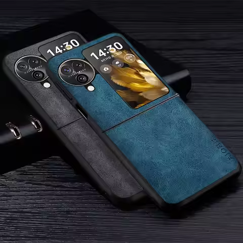 Premium PU Leathe Phone Case for Oppo Find N3 N2 N Flip X5 Lite X6 X5 X3 Pro Scratch-Resistant Solid