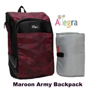 Allegra Maroon Army DIAPER Backpack / BABY DIAPERS / BABY DIAPERS BAG