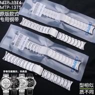 Straps &amp; Clasps Watch Accessories ♈Casio 5374 strap MTP-1374/1375/VD01 solid steel band MDV106 swordfish watch chain 22mm