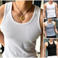 Men Adult Plain Singlet / Tank Top / Sleeveless Cool Airy Breathable Elastic Sport Tops