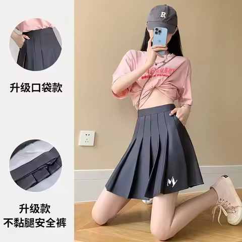 Spring Summer Golf Wear Women 2026 High Quality Golf Skirt High Waist A-line Short Skirt New Pleated