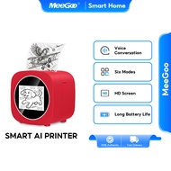 MeeGoo Smart Kids Print Camera Instant Photo Thermal Printer 200DPI AI Voice Control 6 Art Modes