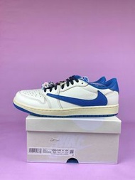 Travis Scott x Fragment x aj1 Low OG 三方聯名低幫運動鞋 ts白藍倒鈎 DM7866-104