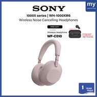 Sony 1000X series Sand Pink WH-1000XM6 Noise Cancelling Headphones Wireless Bluetooth ANC