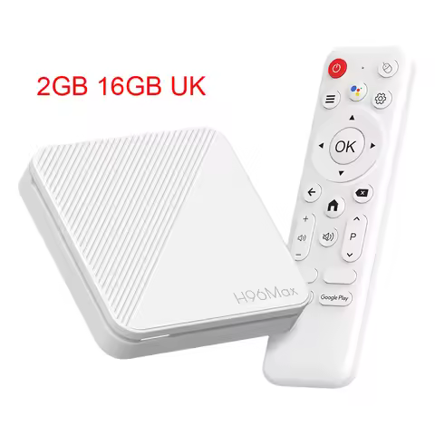 4K Smart TV Box Android 14 Media Player with 2GB RAM 8GB Storage WiFi Bluetooth Quad Core Streaming