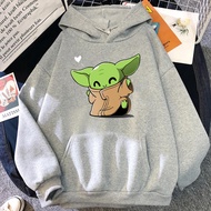 Kawaii Baby Yoda Cartoon Hoodies Mens Star Wars Funny Print Sweatshirt Autumn Fleece Soft Hooded Anime Disney Street Men Hoodies